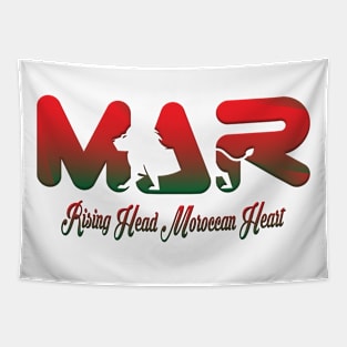 Rising Head Moroccan Heart Proudly Moroccan Gift Lovers Tapestry