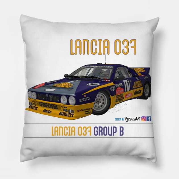 Lancia 037 Grp. B Pillow by PjesusArt