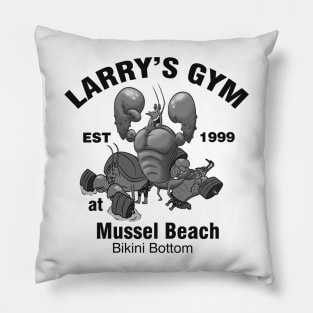 Larry's Gym At Mussel Beach Pillow