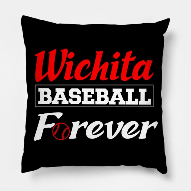 Wichita Baseball Forever Pillow by Anfrato