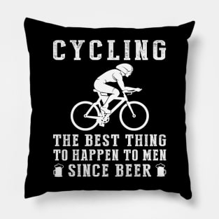 cycling the best thing to happen to men since beer wine Pillow