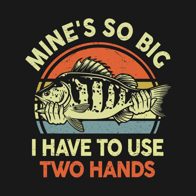 Funny Bass Fish Dad Mine's Big Use Two Hands Fishing by kasperek