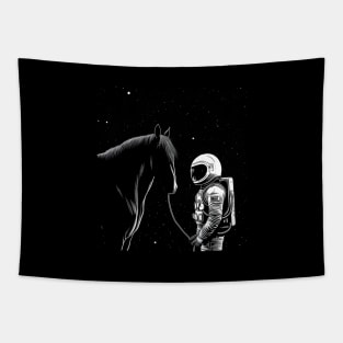 Space man with hourse Illustration: Artwork Tapestry