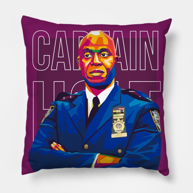 captain holt geometric pop art Pillow by cool pop art house