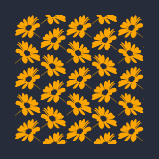 Yellow Daisy Pattern T-Shirt