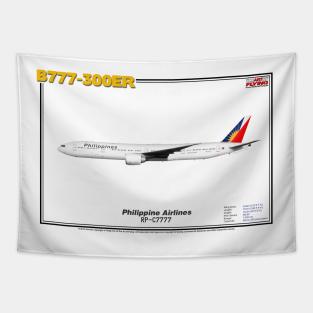 Boeing B777-300ER - Philippine Airlines (Art Print) Tapestry