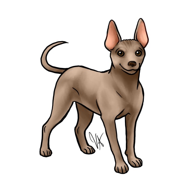 American Hairless Terrier - Gold by Jen's Dogs Custom Gifts and Designs