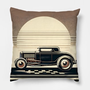 Vintage Old Style Hot Rod Pillow