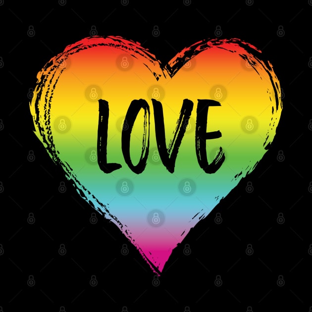 LGBT Love Heart Rainbow by aaallsmiles