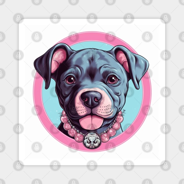 Cute Staffy Magnet by Enchanted Reverie