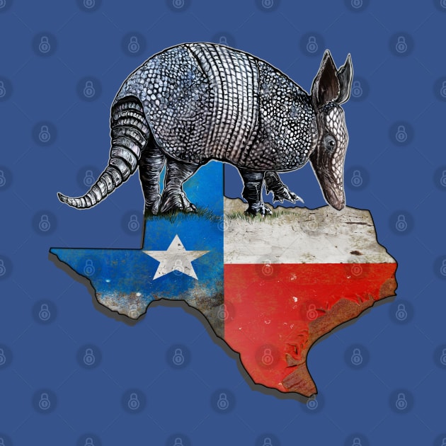 Armadillo Texas State Flag Map by Dual Rogue