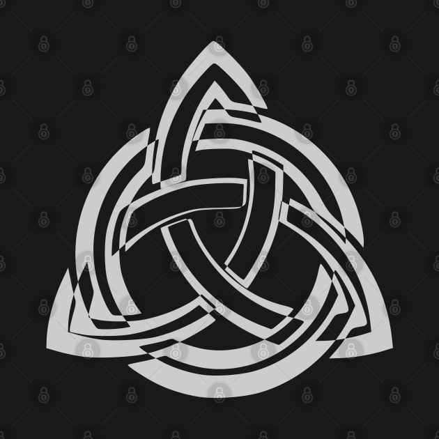 Celtic Triquetra Black And White by DepicSpirit