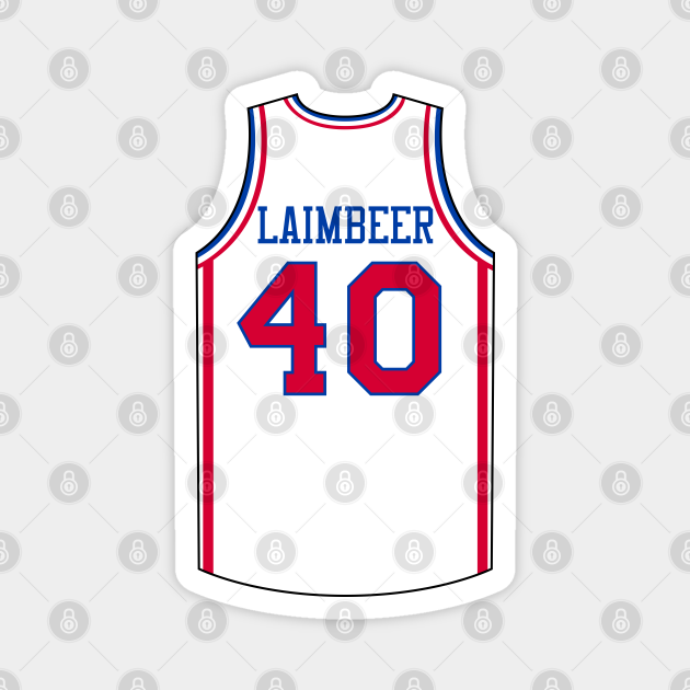 Bill Laimbeer Detroit Pistons Number 40 Retro Vintage Jersey Closeup  Graphic Design Yoga Mat by Design Turnpike - Fine Art America