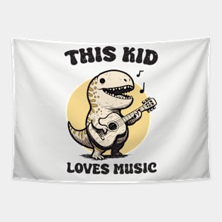 Dino playing guitar Tapestry