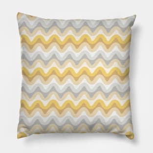 Gold and blue waves Pillow