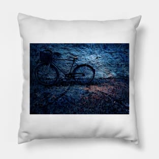 BLUE LINE BICYCLE. CREATIVE JUICES Pillow