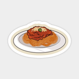 Spaghetti cartoon illustration Magnet