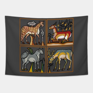 Libyan Beasts Tapestry