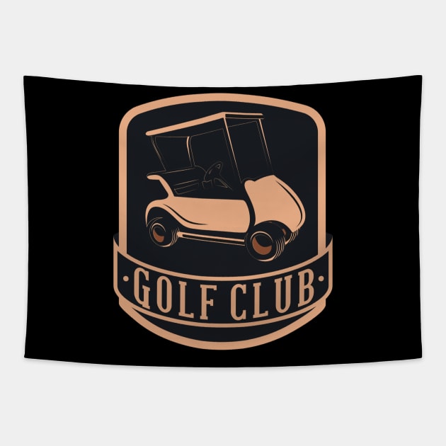 Funny Golf Club Emblem Tapestry by EarlAdrian