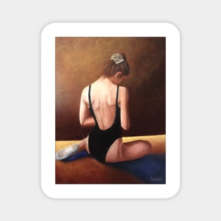 Dancer woman girl sitting Magnet