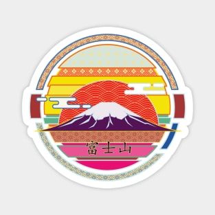 Mt Fuji Red Sunset Magnet