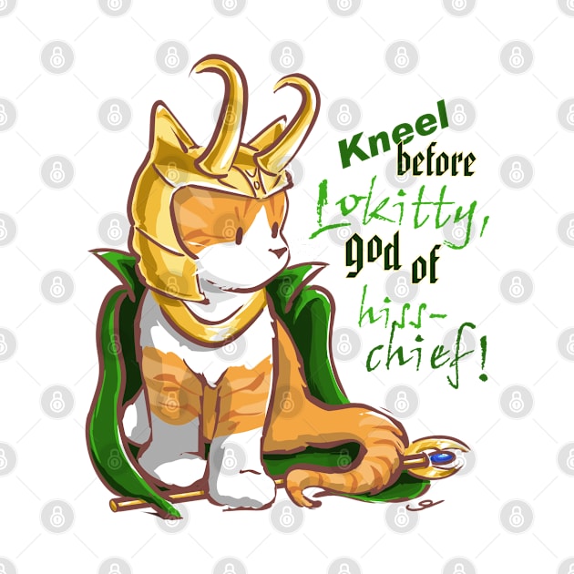 Kneel Before Lokitty Kitten by ElephantShoe