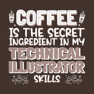 Coffee lover Technical Illustrator T-Shirt