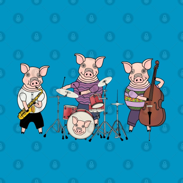 Pig jazz band by SnailAndCo