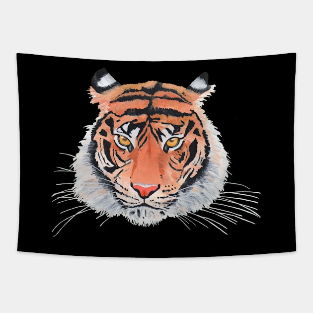 Tiger Head Tapestry by Das Brooklyn