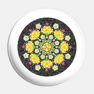 Flower Crown Mandala Pin