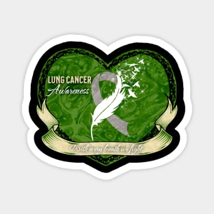 Lung Cancer Awareness Emerald Heart Edition Magnet