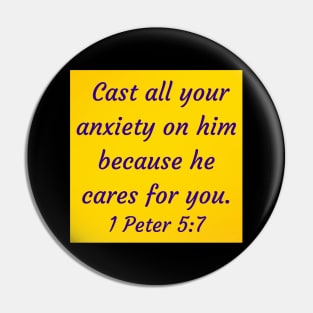 Bible Verse 1 Peter 5:7 Pin