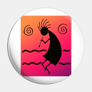 Kokopelli Sunset Pin