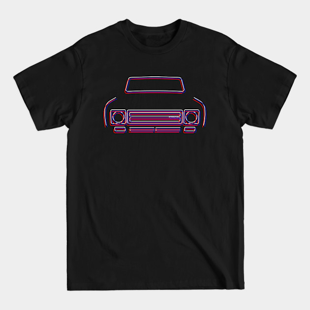 Discover IH Scout II 4x4 truck 1979 outline graphic (red, white and blue) - Scout - T-Shirt