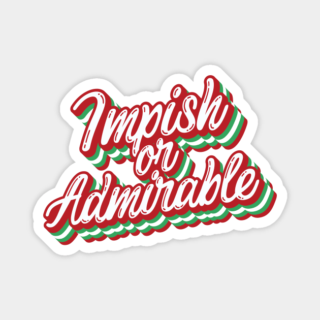 Impish Or Admirable Belsnickel Christmas Office Fan Xmas Holiday Magnet by graphicbombdesigns