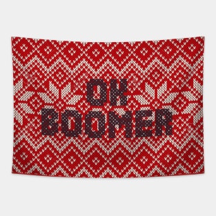 OK BOOMER UGLY CHRISTMAS SWEATER Tapestry