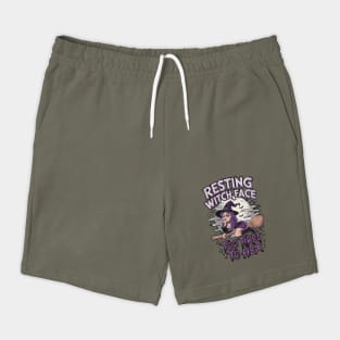 Resting Witch Face Too Tired to Hex Halloween Design Shorts