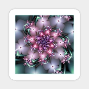 Pretty flower fractal Magnet