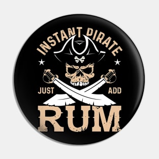 Rum Drinking Alcohol Pirate Drunk Drink Gift Pin