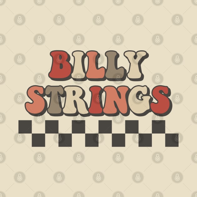 Billy Strings Checkered Retro Groovy Style by Time Travel Style