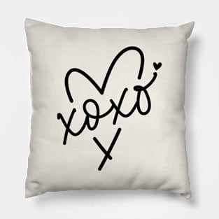 XoXo Heart Valentines Day Pillow