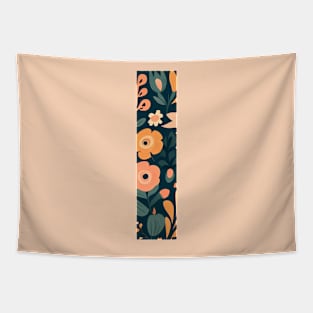 Whimsical Floral Letter I Tapestry