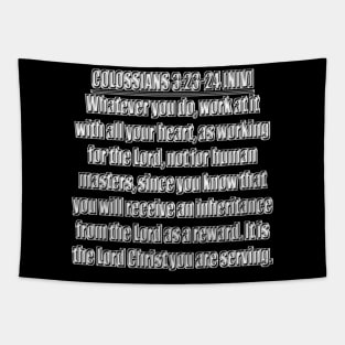 Colossians 3:23-24 New International Version Tapestry