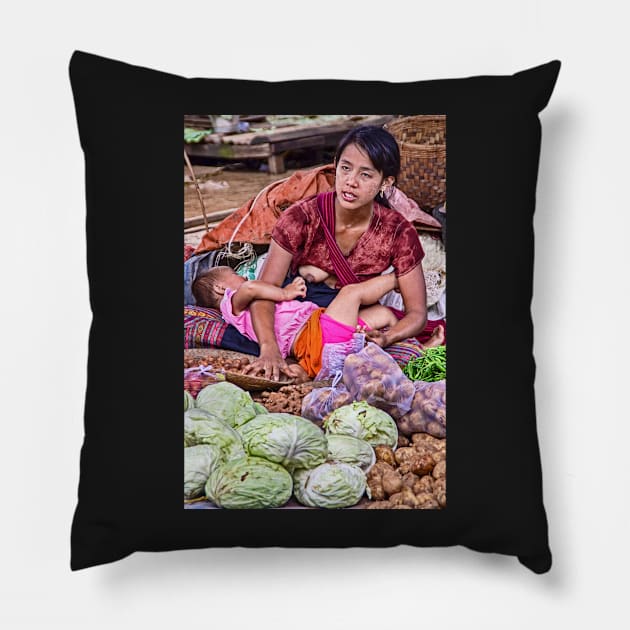 Working Mother. Pillow by bulljup