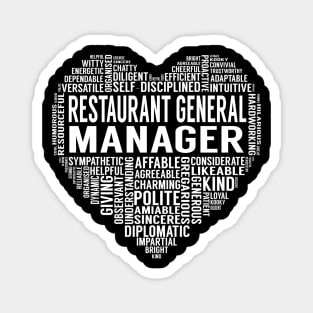 Restaurant General Manager Heart Magnet