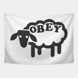 Obey Sheep No Background Tapestry