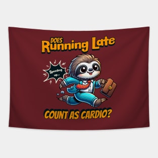 Sloth Running Late Tapestry