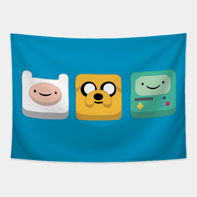 Jake, Finn and Bmo Tapestry by valentinahramov