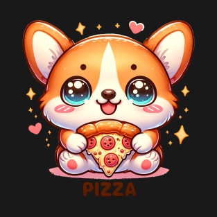 Funny Pizza CuteCorgi Dog Lover T-Shirt