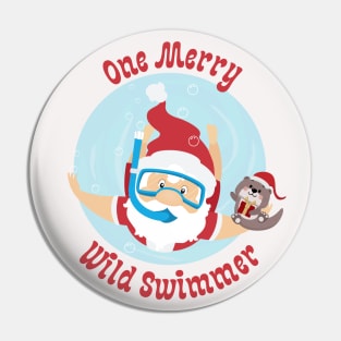 One Merry Wild Swimmer Christmas Pin